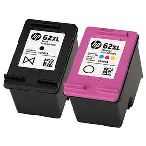 HP 62XL - LOT de 2 cartouches génériques équivalentes aux modèles HP 62XL  noire et couleur